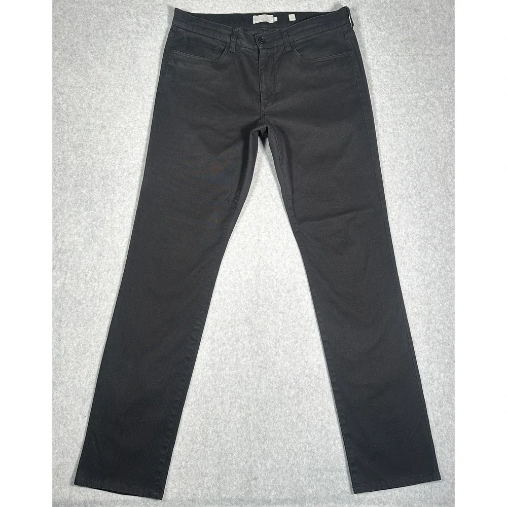Vince Men's Pants Size 32 Black Slim 5-Pocket Stretch Chino - Picture 2 of 8